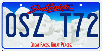 SD license plate 0SZT72