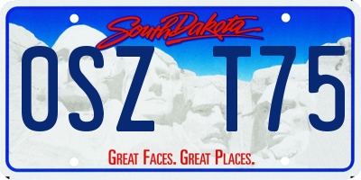 SD license plate 0SZT75
