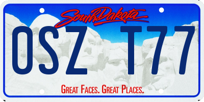 SD license plate 0SZT77