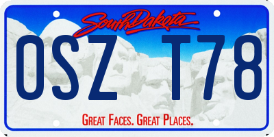 SD license plate 0SZT78
