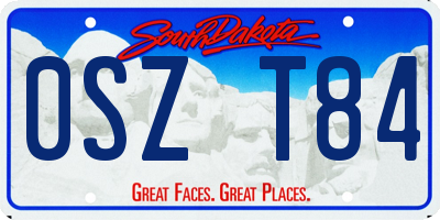 SD license plate 0SZT84