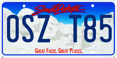 SD license plate 0SZT85