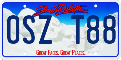 SD license plate 0SZT88