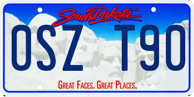SD license plate 0SZT90