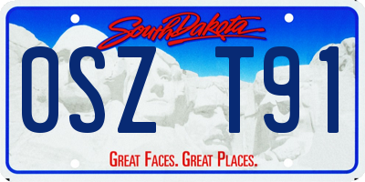 SD license plate 0SZT91