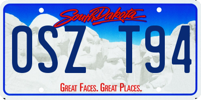 SD license plate 0SZT94