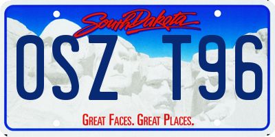 SD license plate 0SZT96