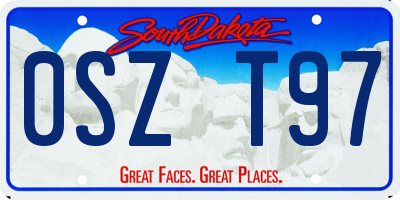 SD license plate 0SZT97