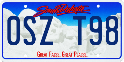 SD license plate 0SZT98