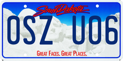 SD license plate 0SZU06