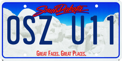 SD license plate 0SZU11