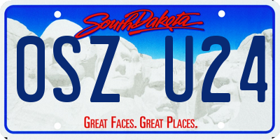 SD license plate 0SZU24