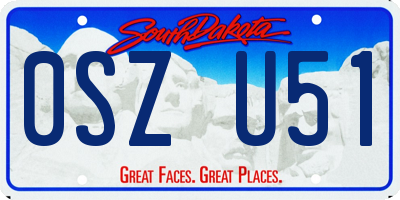 SD license plate 0SZU51