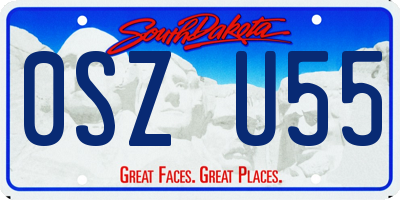 SD license plate 0SZU55