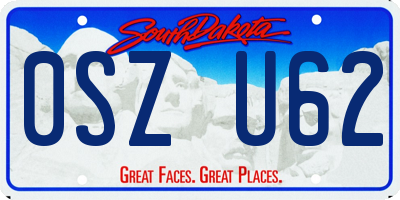 SD license plate 0SZU62