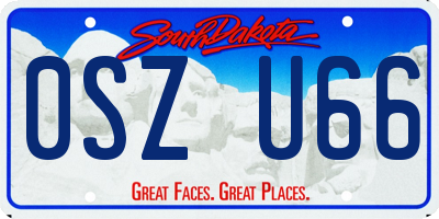 SD license plate 0SZU66