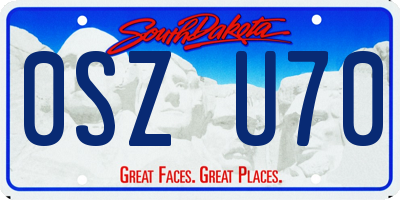SD license plate 0SZU70
