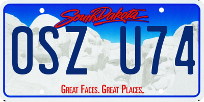 SD license plate 0SZU74