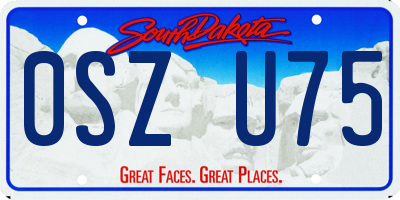 SD license plate 0SZU75