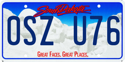 SD license plate 0SZU76