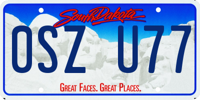SD license plate 0SZU77