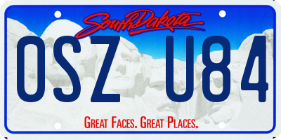 SD license plate 0SZU84