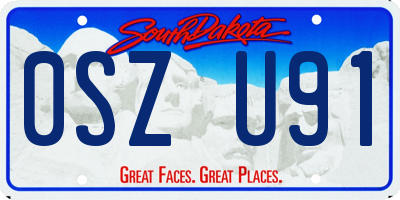 SD license plate 0SZU91