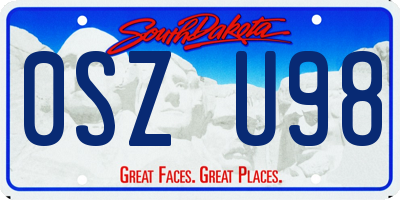 SD license plate 0SZU98