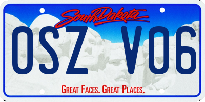 SD license plate 0SZV06