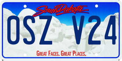 SD license plate 0SZV24