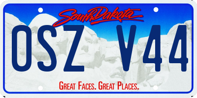 SD license plate 0SZV44