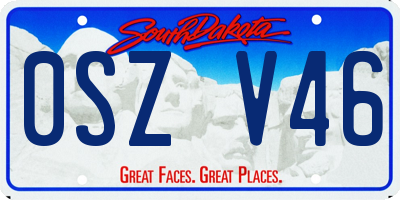 SD license plate 0SZV46