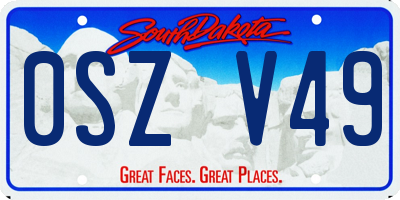 SD license plate 0SZV49