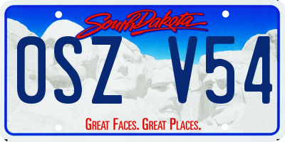 SD license plate 0SZV54