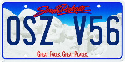 SD license plate 0SZV56