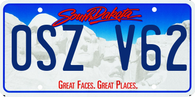 SD license plate 0SZV62