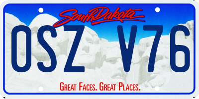SD license plate 0SZV76