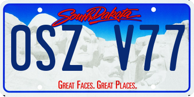 SD license plate 0SZV77