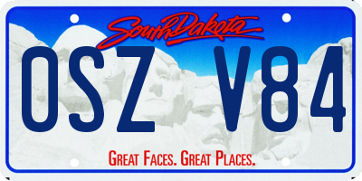SD license plate 0SZV84
