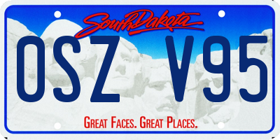 SD license plate 0SZV95