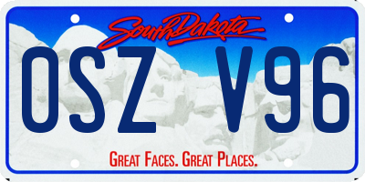 SD license plate 0SZV96