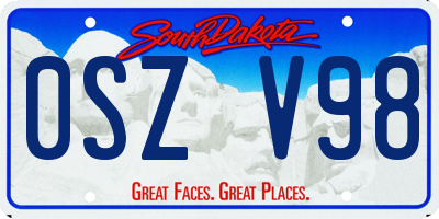 SD license plate 0SZV98