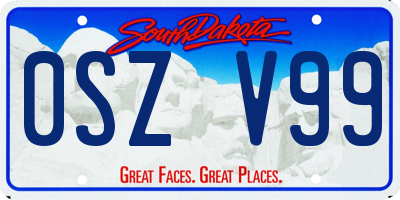 SD license plate 0SZV99