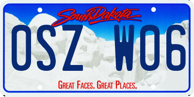 SD license plate 0SZW06