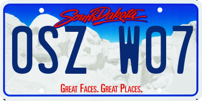 SD license plate 0SZW07