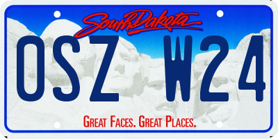 SD license plate 0SZW24