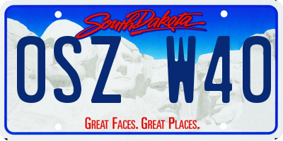 SD license plate 0SZW40