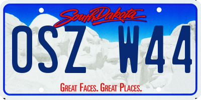 SD license plate 0SZW44
