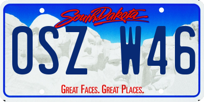 SD license plate 0SZW46