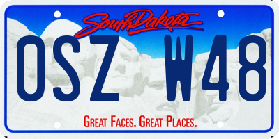 SD license plate 0SZW48